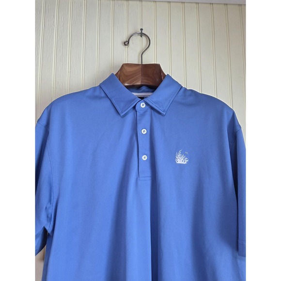 dunning Other - Dunning Golf Polo Shirt Mens XL Blue Performance Stretch Embroidered Grass Logo